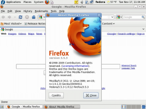 Fedora 12 Gnome Firefox